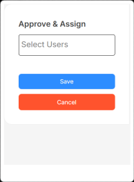 Approve and Assign inventory pop-up.